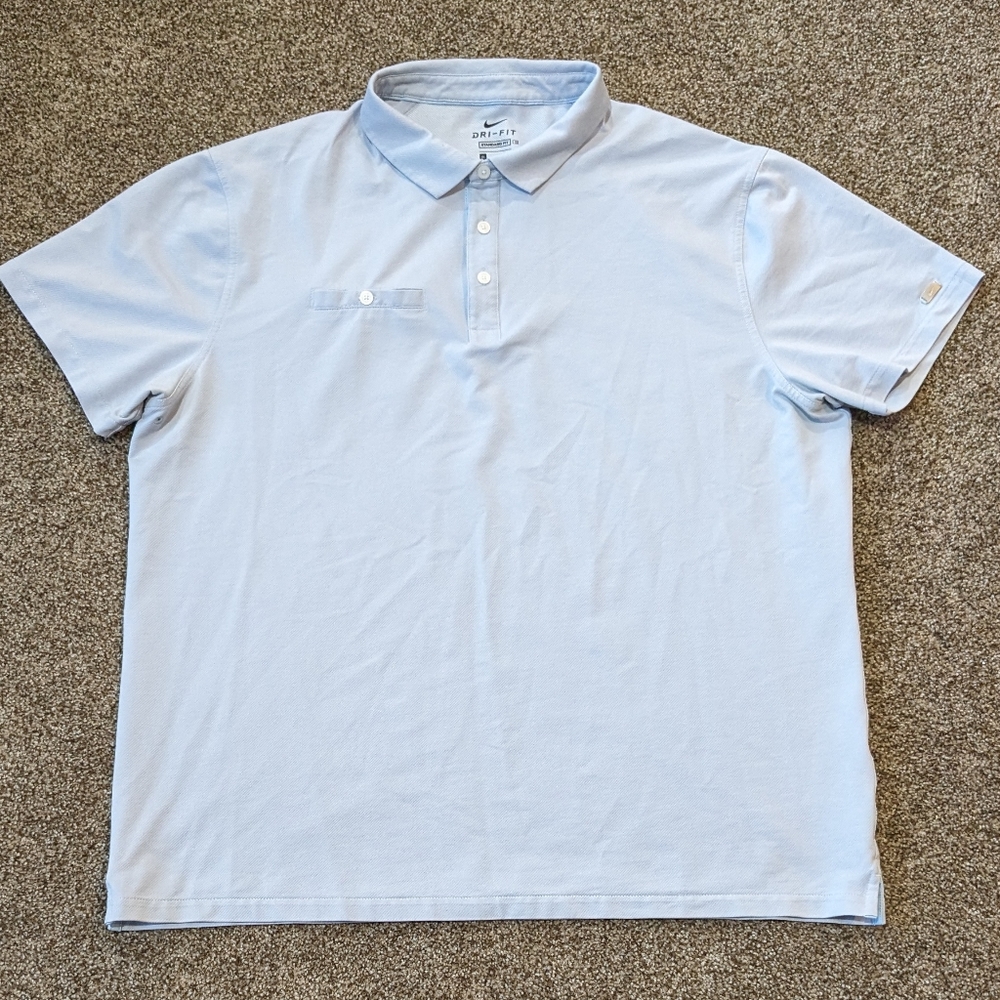 Nike Men's DRI-FIT XL Light Blue Polo Shirt